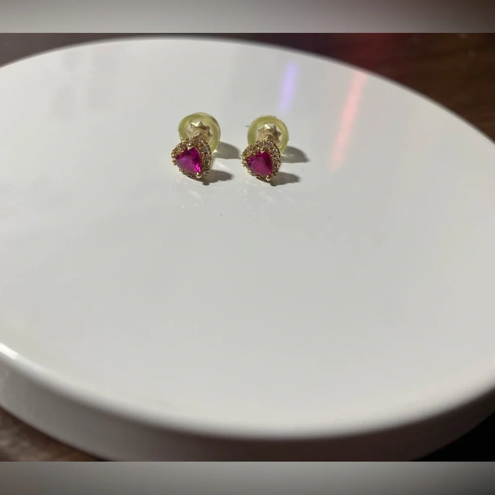 💕14K Yellow gold & CZ children’s studs with screw backs • KAY Jewelers